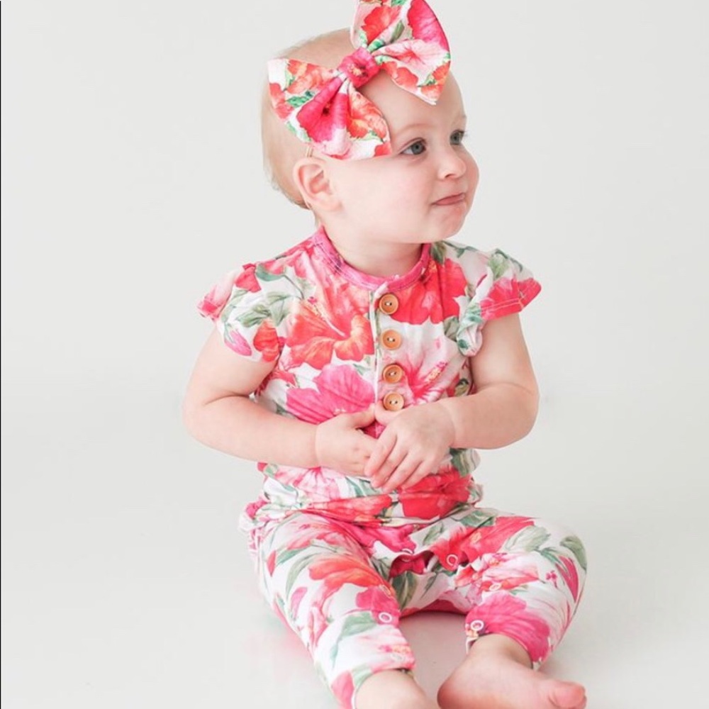 Posh Peanut Maui Romper 3-6
